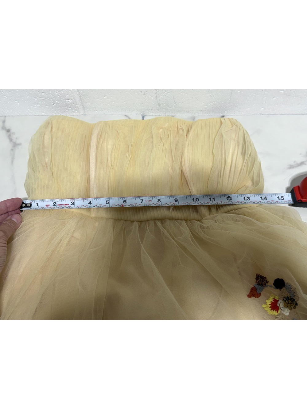 Nikita Mhaisalkar Strapless Embroidered Tulle Dress Size 14 NEW WITH TAGS - Picture 14 of 15